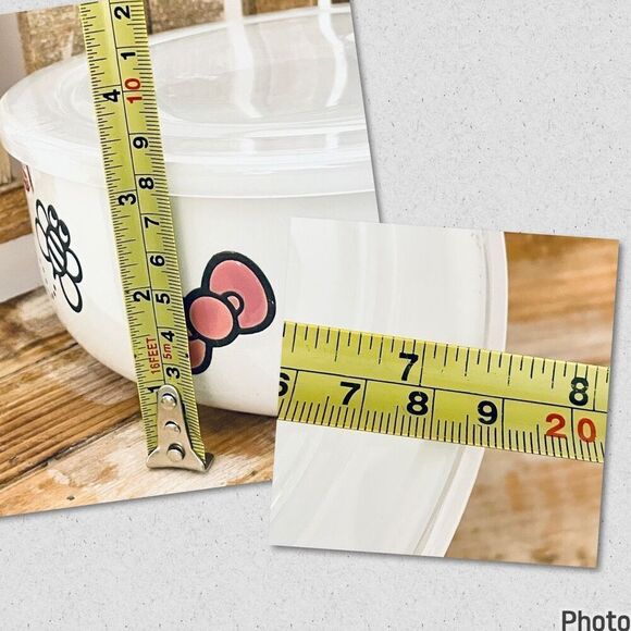 NWT Sanrio Hello Kitty Hand Painted by Artisans Vented Lid Food Container Bowl - Picture 12 of 13